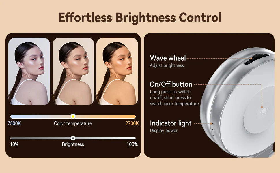 Telesin C03 Magnetic Selfie Ring Light