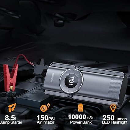 Green Lion Portable Jump Starter with Air Pump