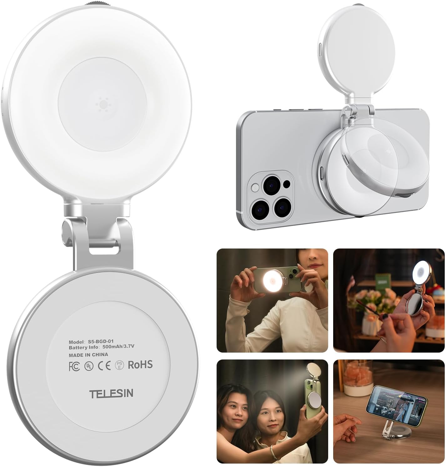 Telesin C03 Magnetic Selfie Ring Light