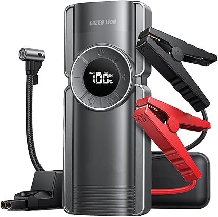 Green Lion Portable Jump Starter with Air Pump