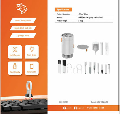 Porodo 20in1 Multi-Purpose Cleaning Kit