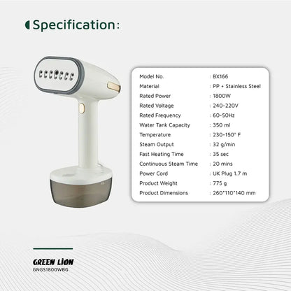 Green Lion Garment Steamer 1800W