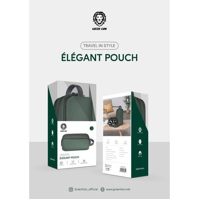 Green Lion Elegant Pouch