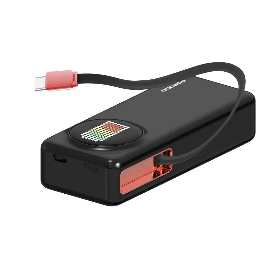 Porodo 10000mAh Animated Display Power Bank 45W - PB072