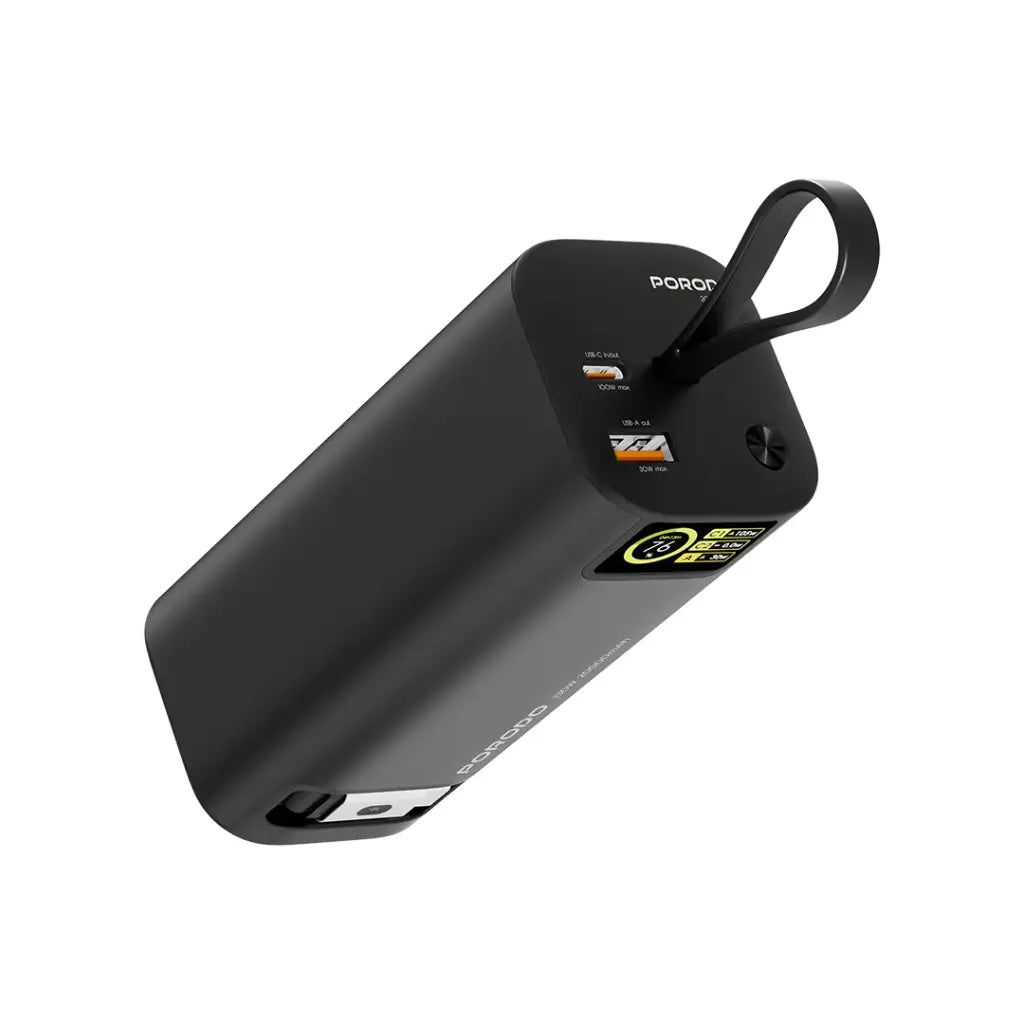 Porodo 20000mAh/130W Powe Bank (1M Retractable Type-C) - PB066
