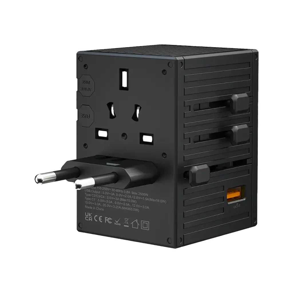 Porodo 5-Port Travel Block Universal Charger 65W - FWC038