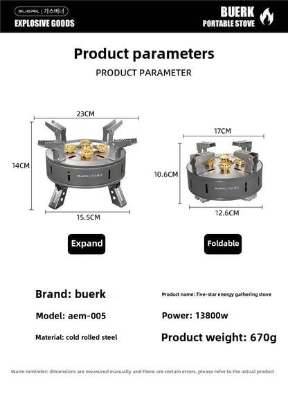 Buerk Five-Burners Stove AEM-005B