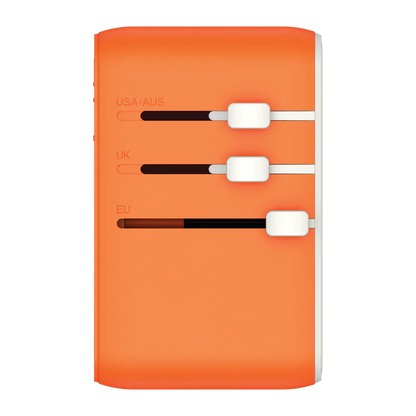 Momax World Travel Adapter 25W With Retractable USB-C Cable